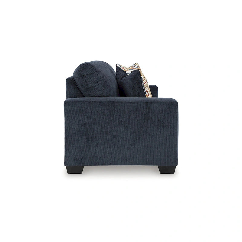 Queen Sofa Sleeper with Bold Upholstery & Accent Pillows - 85W x 37D x 37H