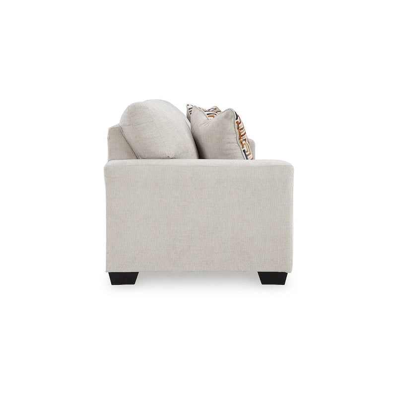 Queen Sofa Sleeper with Bold Upholstery & Accent Pillows - 85W x 37D x 37H