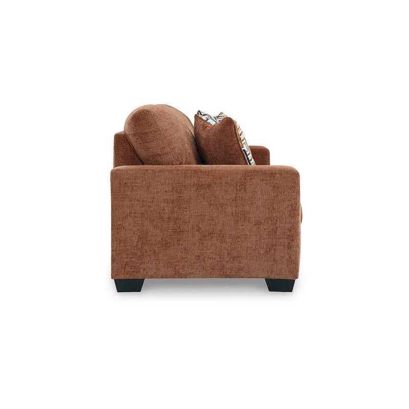 Queen Sofa Sleeper with Bold Upholstery & Accent Pillows - 85W x 37D x 37H