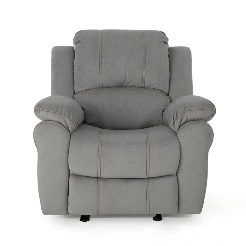 Manual Glider Recliner for Living Room & Bedroom, Grey