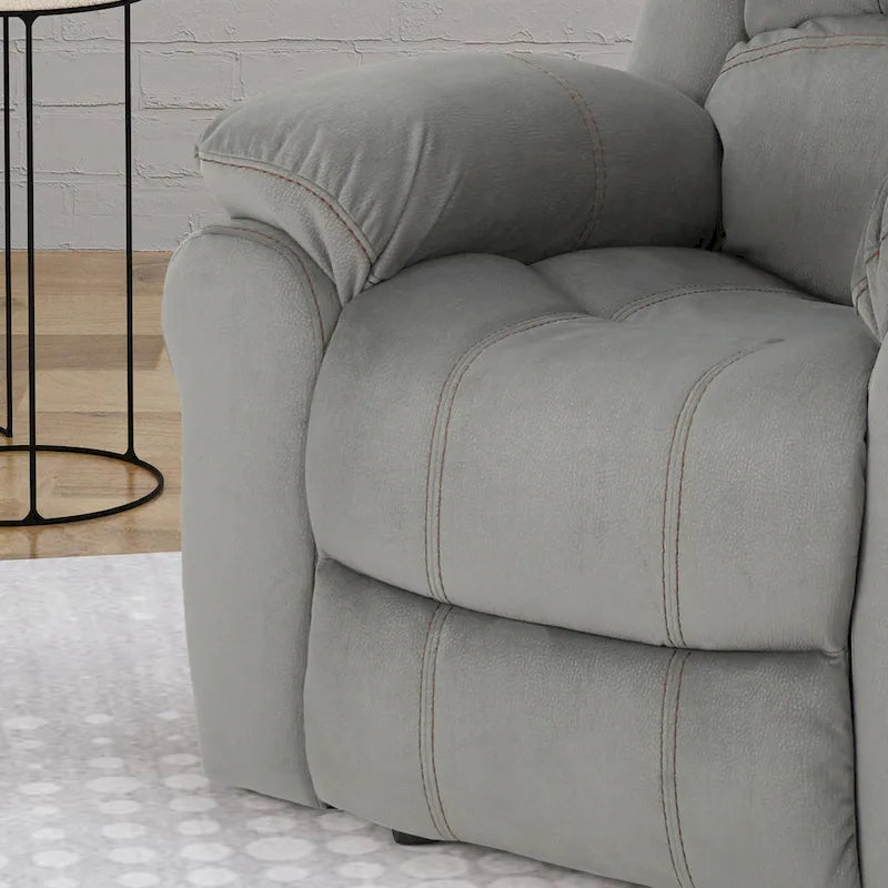 Manual Glider Recliner for Living Room & Bedroom, Grey