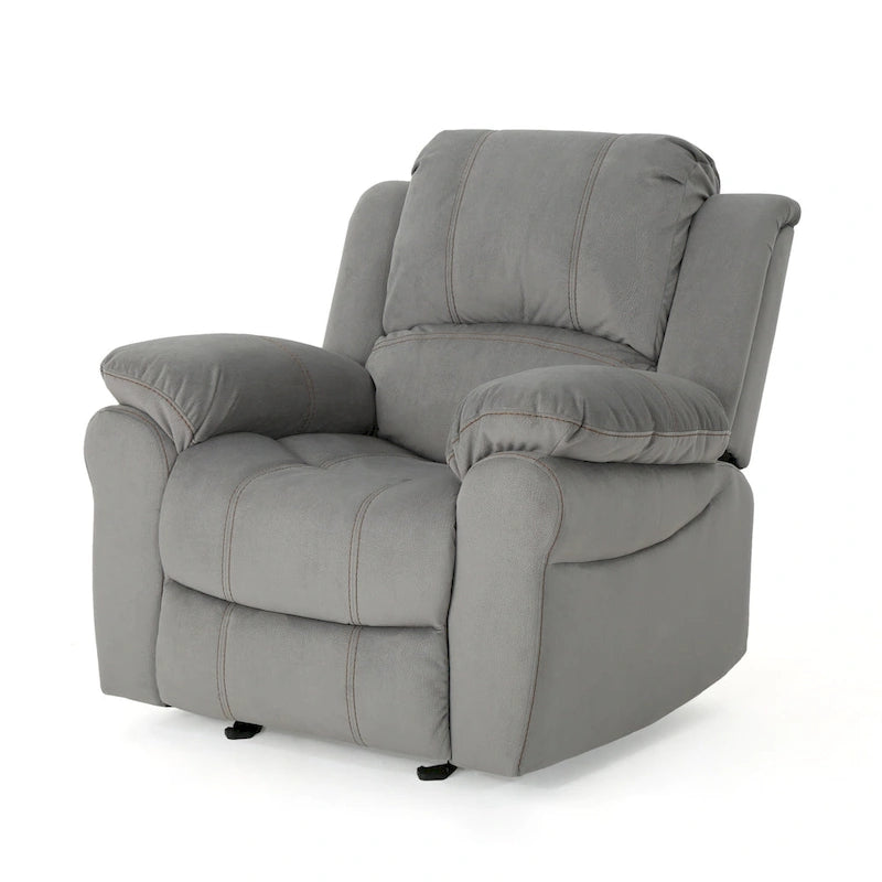 Manual Glider Recliner for Living Room & Bedroom, Grey