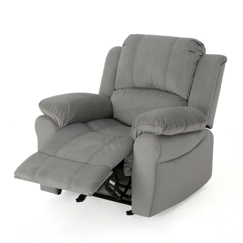 Manual Glider Recliner for Living Room & Bedroom, Grey