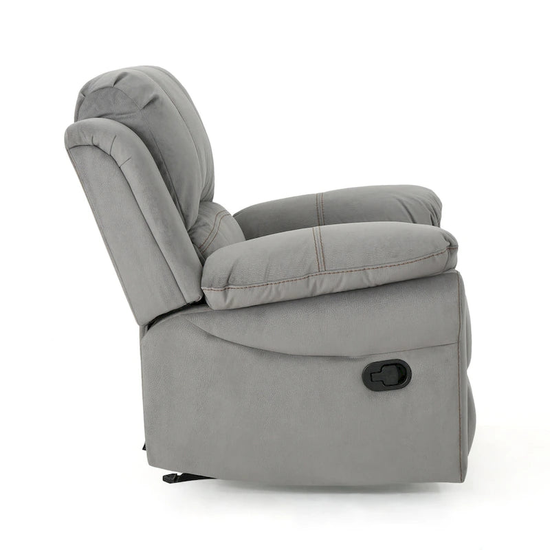 Manual Glider Recliner for Living Room & Bedroom, Grey