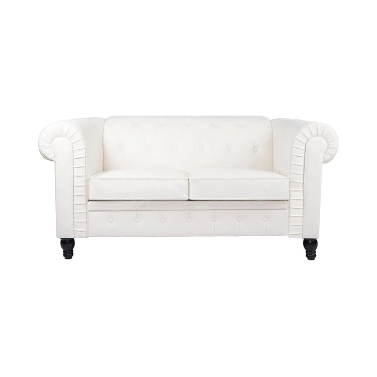 Chesterfield Loveseat - Mid-Century Modern, Button Tufted