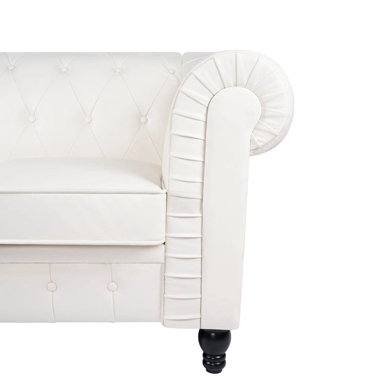 Chesterfield Loveseat - Mid-Century Modern, Button Tufted