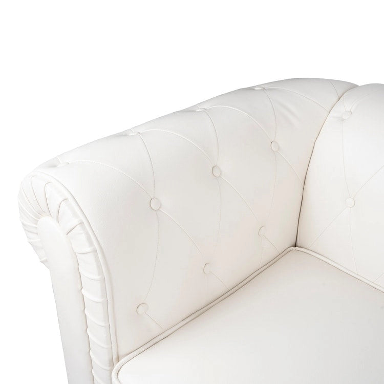 Chesterfield Loveseat - Mid-Century Modern, Button Tufted