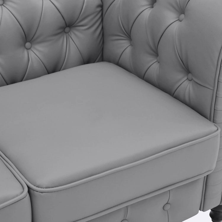 Chesterfield Loveseat - Mid-Century Modern, Button Tufted