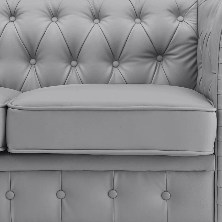 Chesterfield Loveseat - Mid-Century Modern, Button Tufted