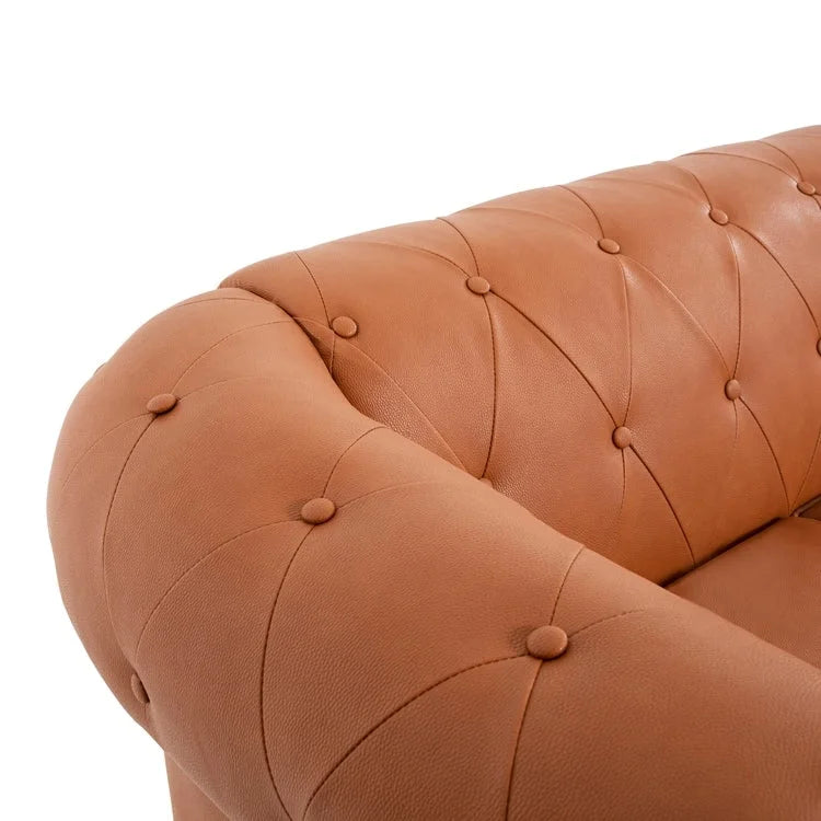Chesterfield Loveseat - Mid-Century Modern, Button Tufted