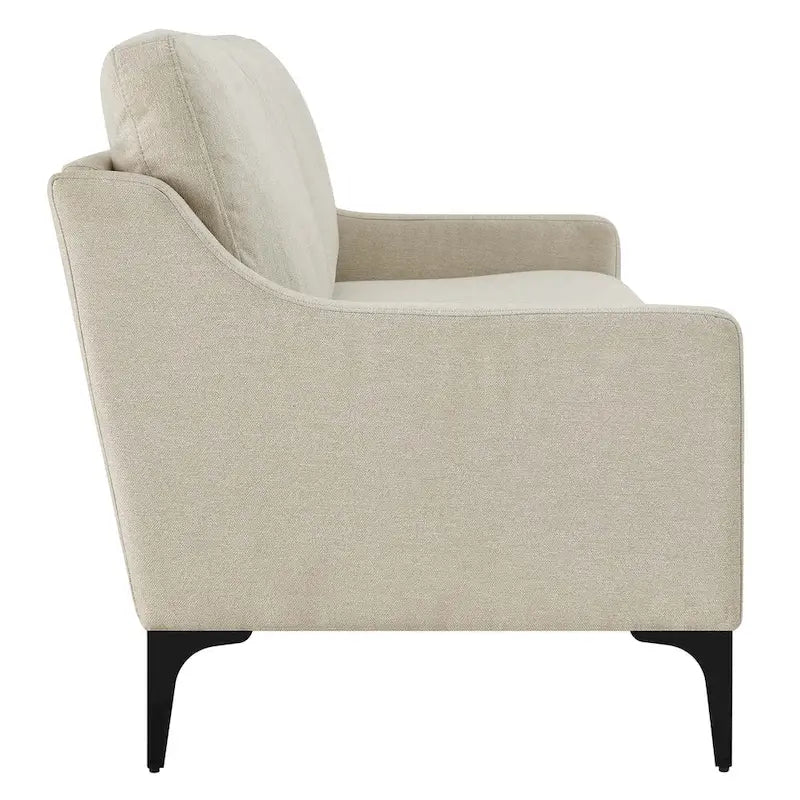 Mid-Century Modern Upholstered Fabric Sofa
