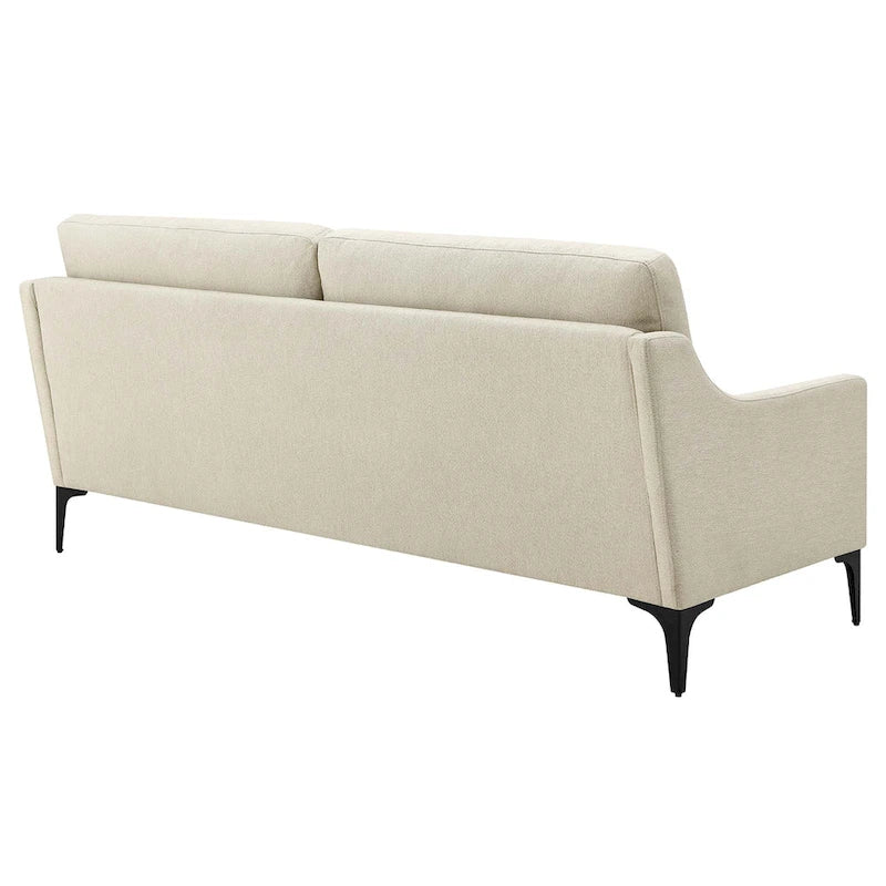 Mid-Century Modern Upholstered Fabric Sofa