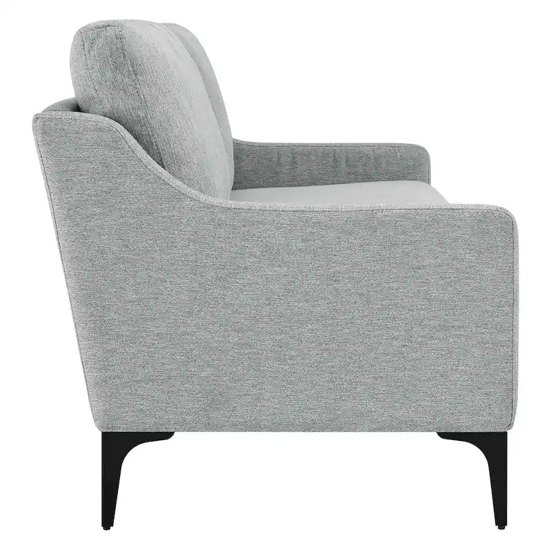 Mid-Century Modern Upholstered Fabric Sofa
