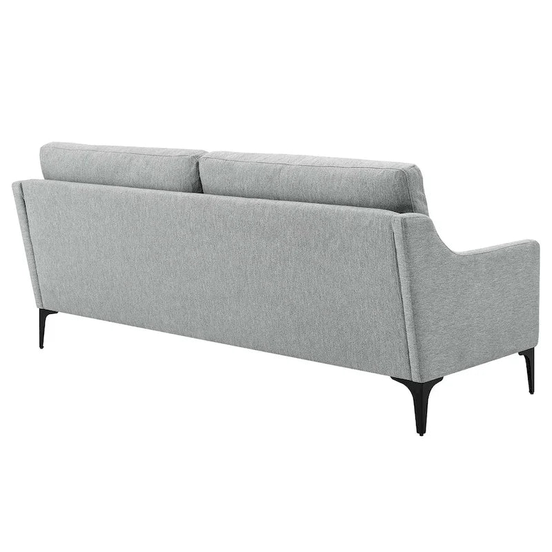 Mid-Century Modern Upholstered Fabric Sofa