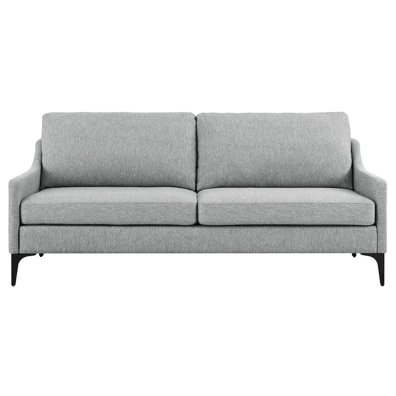 Mid-Century Modern Upholstered Fabric Sofa