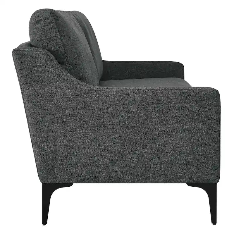Mid-Century Modern Upholstered Fabric Sofa
