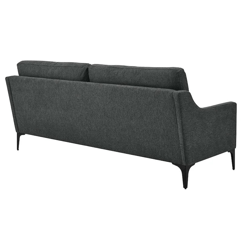 Mid-Century Modern Upholstered Fabric Sofa
