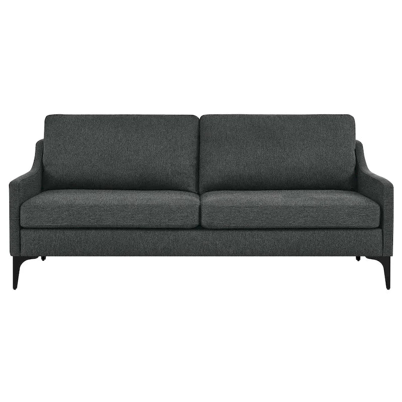 Mid-Century Modern Upholstered Fabric Sofa