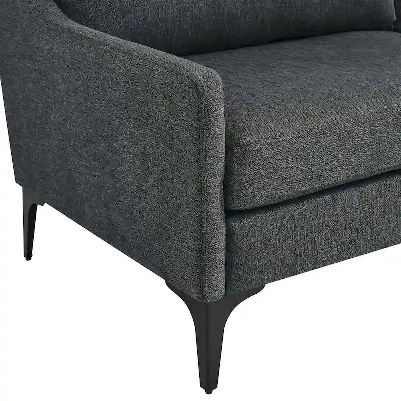 Mid-Century Modern Upholstered Fabric Sofa