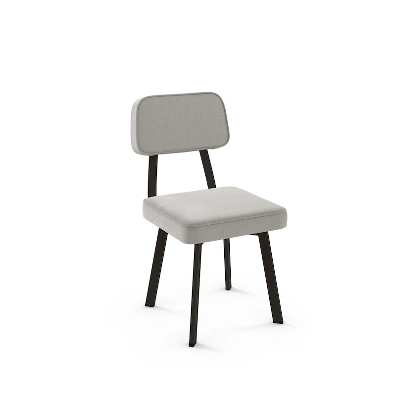 Chaise de salle à manger capitonnée avec pieds en métal