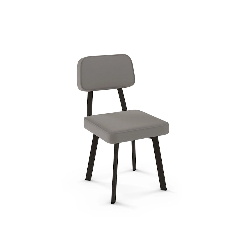 Chaise de salle à manger capitonnée avec pieds en métal