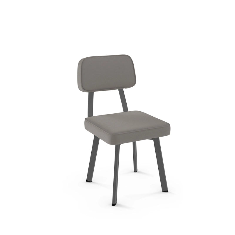Chaise de salle à manger capitonnée avec pieds en métal