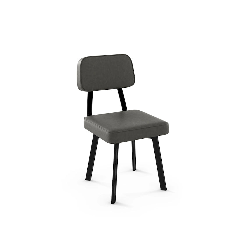 Chaise de salle à manger capitonnée avec pieds en métal