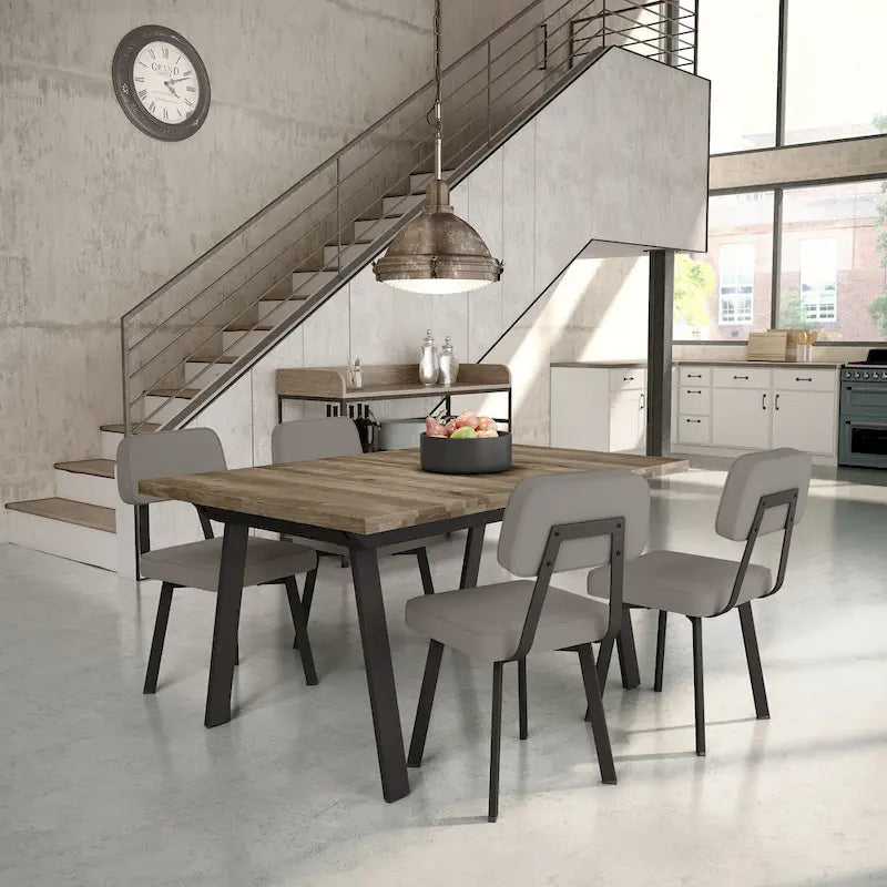 Upholstered Dining Chair with Metal Legs