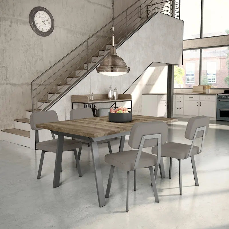 Upholstered Dining Chair with Metal Legs