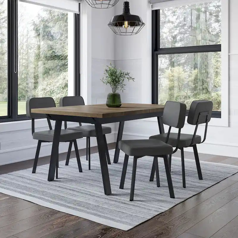 Upholstered Dining Chair with Metal Legs