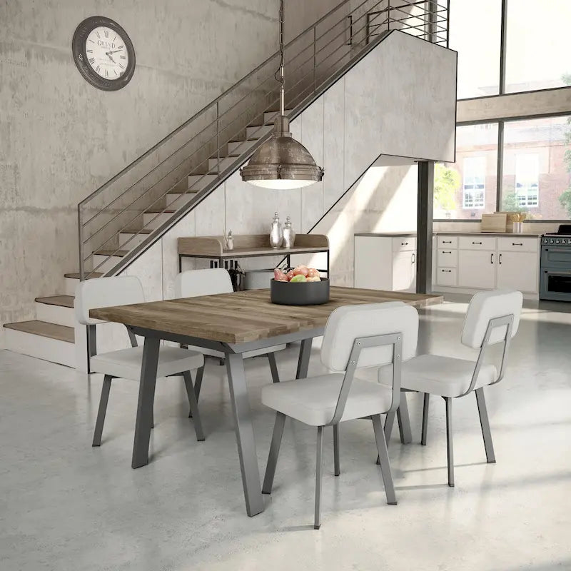 Upholstered Dining Chair with Metal Legs