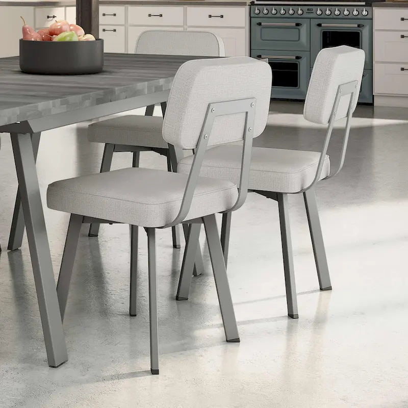Upholstered Dining Chair with Metal Legs