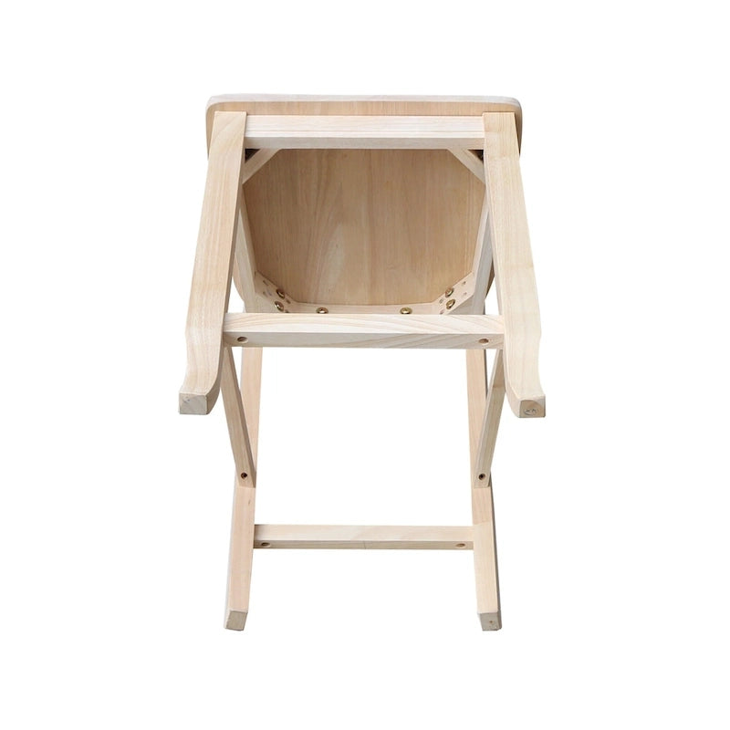 Unfinished Double X-back Stool