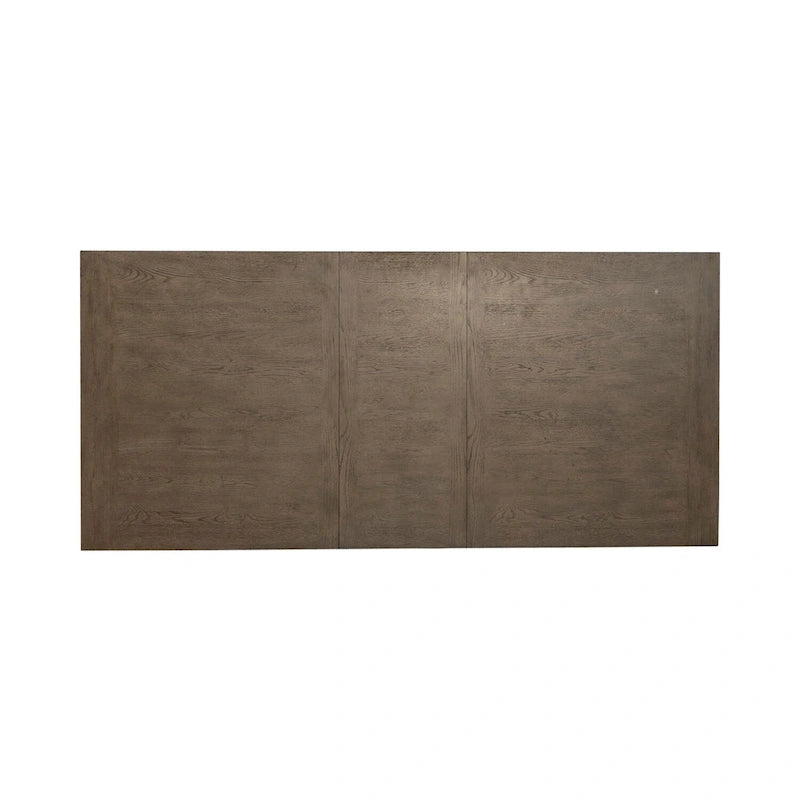 Dusty Taupe Rectangular Leg Dining Table with Self-Storing Leaf