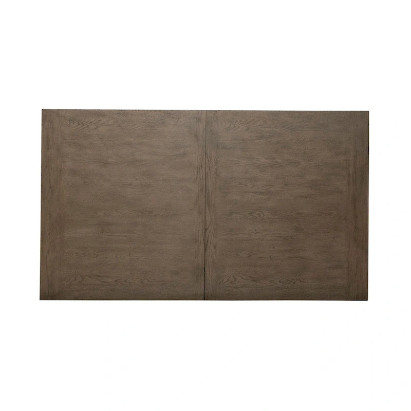 Dusty Taupe Rectangular Leg Dining Table with Self-Storing Leaf