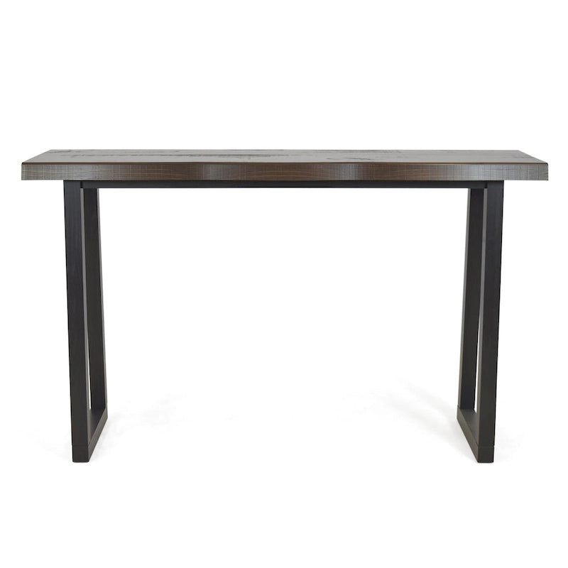 Live Edge Distressed Cherry and Ebony Console Bar Table