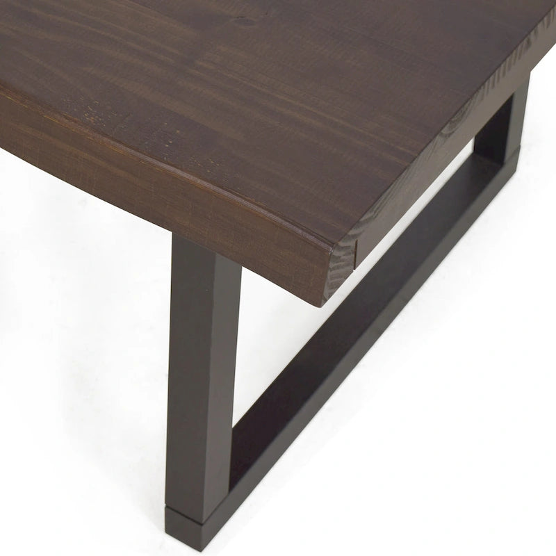 Live Edge Distressed Cherry and Ebony Console Bar Table