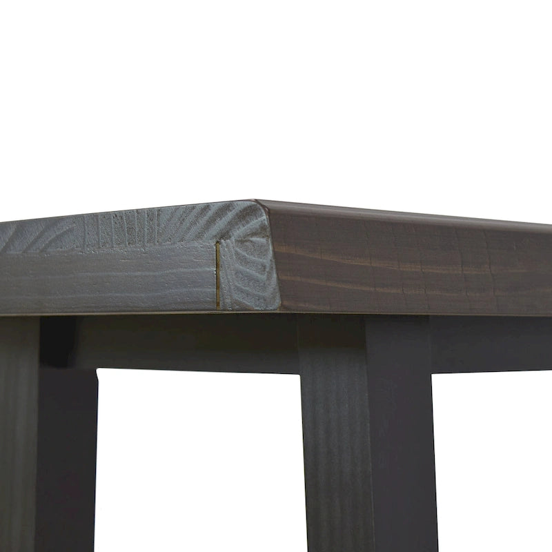 Live Edge Distressed Cherry and Ebony Console Bar Table