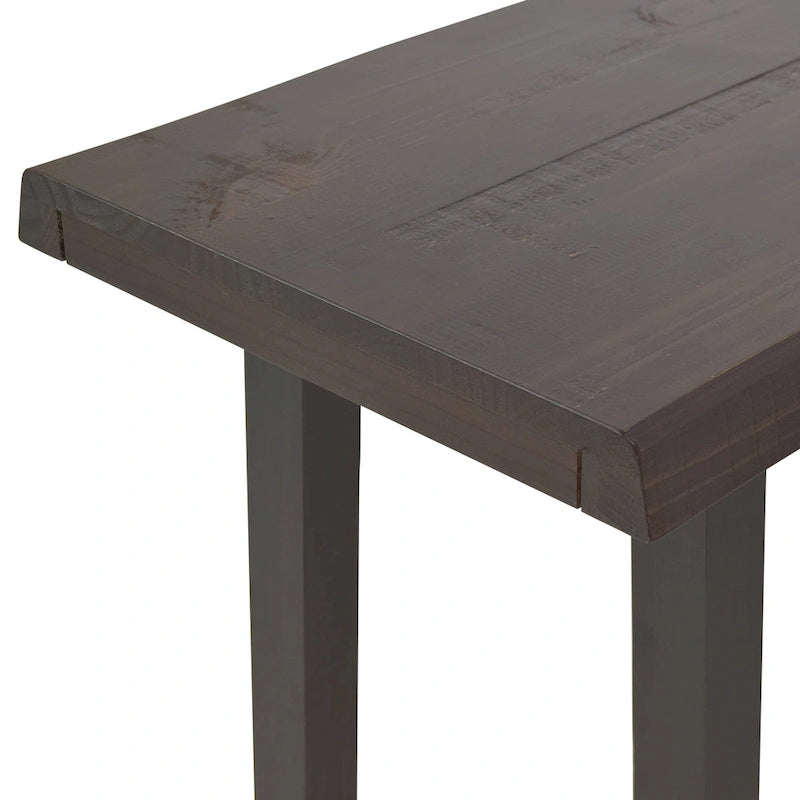 Live Edge Distressed Cherry and Ebony Console Bar Table