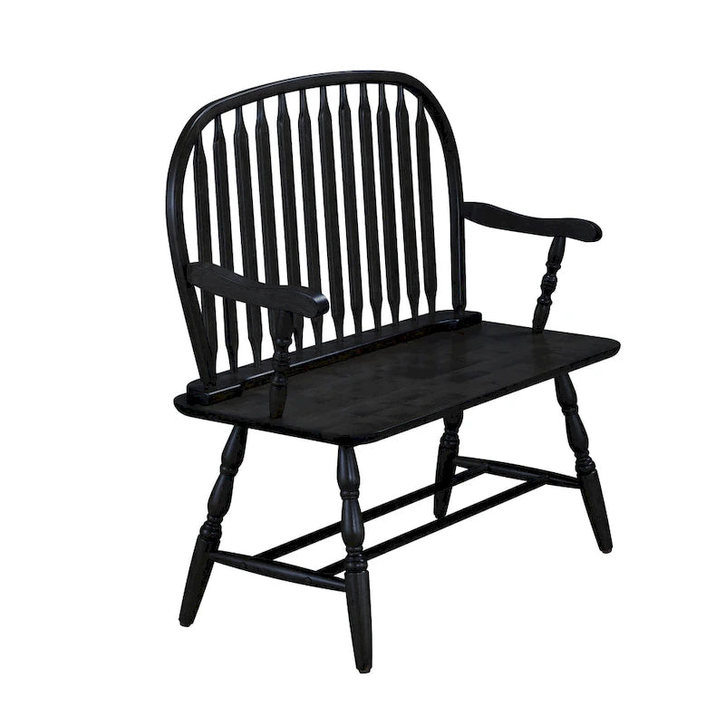 Classic Windsor Bench with Antique Multi-Step Finish