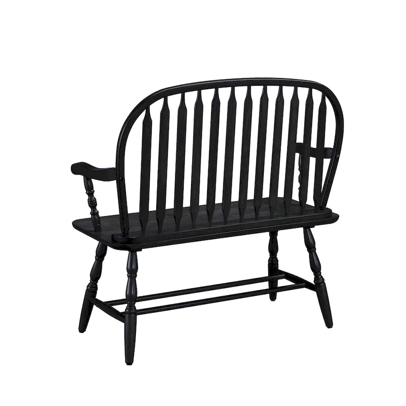Classic Windsor Bench with Antique Multi-Step Finish