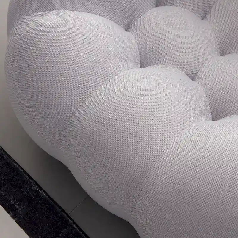 2-Seat Bubble Curved Sofa, Honeycomb 3D Fabric, Living Room