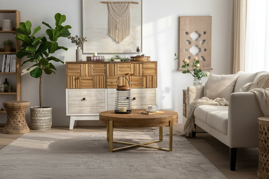 31.29 Modern Retro Splicing Round Coffee Table