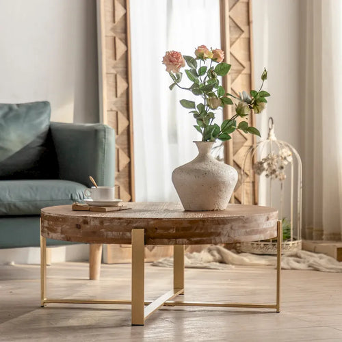 31.29 Modern Retro Splicing Round Coffee Table