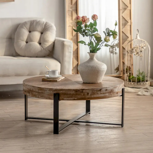 31.29 Modern Retro Splicing Round Coffee Table