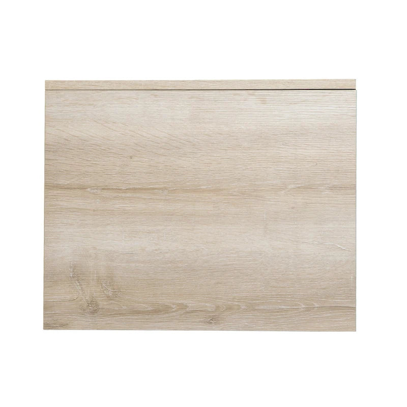 Transitional Whitewash Wood Side Table with Charging Station