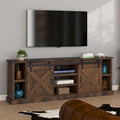 Farmhouse 85" TV Stand Console, Aged Whiskey Finish, No Assembly Required