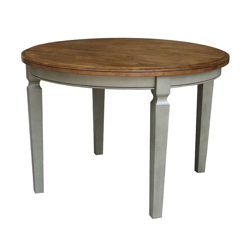 Table à manger ronde 44 x 44 po en bois massif