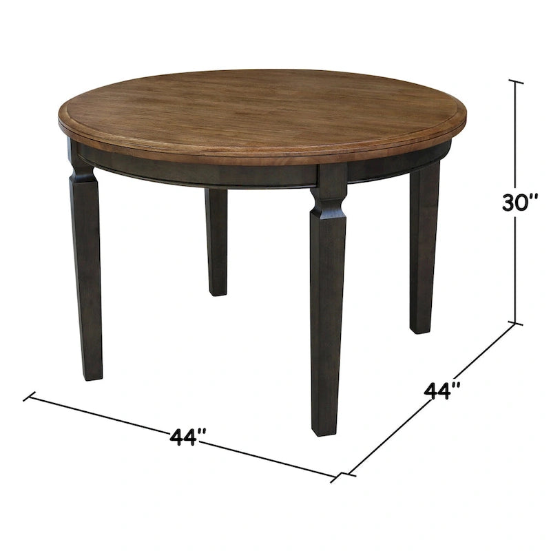44 x 44 in. Solid Wood Round Top Dining Table