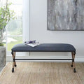 Rustic Navy Bench - 48W x 21H x 16D